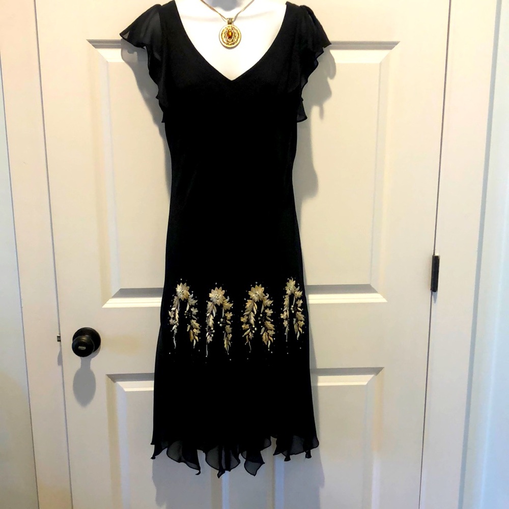 LBD with lavish bandanna style bottom. Size medium.